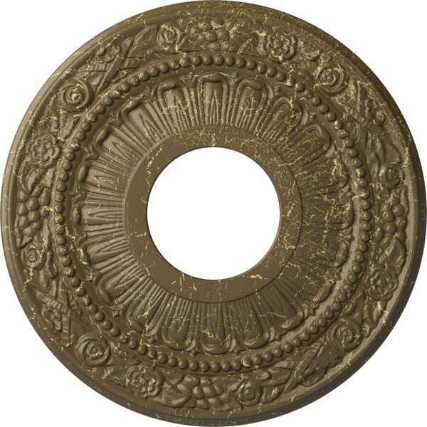 Ekena Millwork Nadia Medallion (Canopies up to 4 7/8"), 12 1/8"OD x 3 5/8"ID x 7/8"P, Mississippi Mud Crackle CM12NAMMC - main